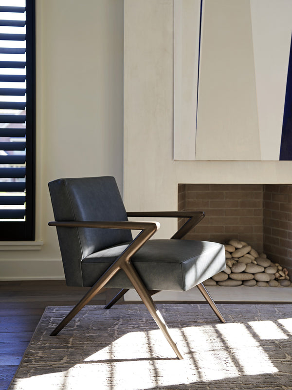 Lexington Tanzania Leather Chair - Contemporary Elegance With Rich Earthy Tones And Sleek Custom Hardware Design   Ll1948-11-40