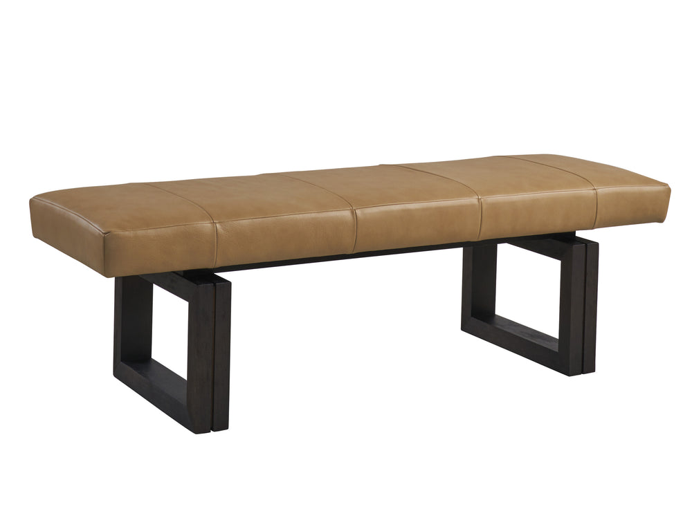 Lexington Luxor Leather Bench - Contemporary Design With Elegant Upholstery And Warm Taupe Finish For Chic Living   Ll1957-25-40