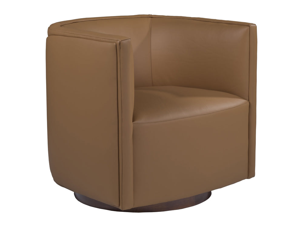 Lexington Ingrid Leather Swivel Accent Chair with 360 Degree Base for Modern Living Rooms LL2632-11SW-60