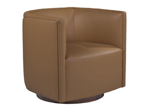 Lexington Ingrid Leather Swivel Accent Chair with 360 Degree Base for Modern Living Rooms LL2632-11SW-60