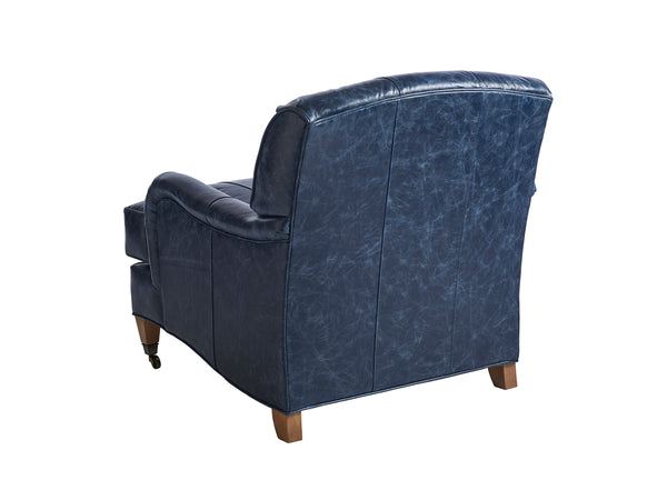 Lexington Barclay Butera Sydney Leather Chair With Luxurious Brass Casters For Timeless Elegance And Comfort In Any Space   Ll5110-11b-40