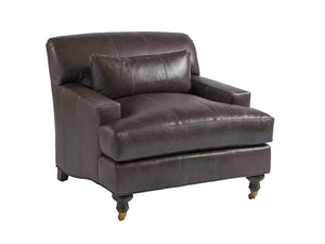 Lexington Barclay Butera Oxford Leather Chair - Elegant Upholstered Seating With Ultra Down Cushion And Artisan Quality Craftsmanship   Ll5160-11-40