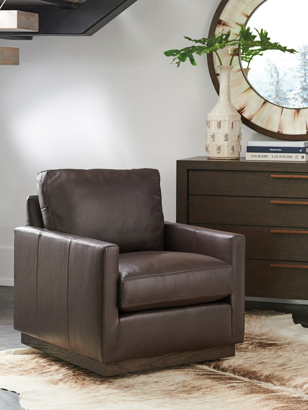 Lexington Barclay Butera Meadow View Leather Chair - Exquisite Upholstery Design With Ultra Down Comfort For Elegant Living Spaces   Ll5165-11-40