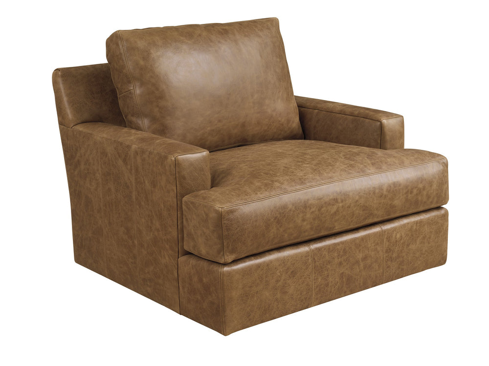 Lexington Millington Premium Leather Lounge Chair Bench Made Hardwood Frame Living Room Accent LL5172-11-60