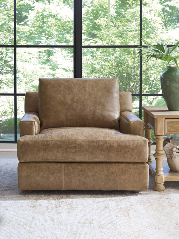 Millington Premium Leather Lounge Chair Bench Made Hardwood Frame Living Room Accent