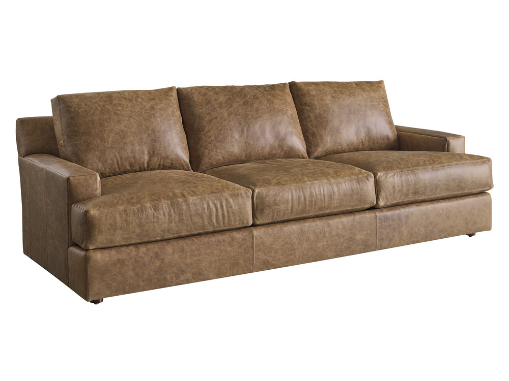 Lexington Millington Handcrafted Leather Sofa Bench Made by Artisans for Elegant Living Rooms LL5172-33-60