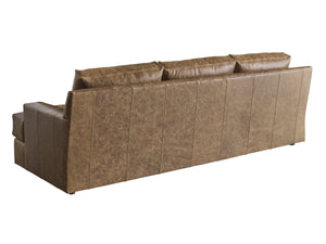 Millington Handcrafted Leather Sofa Bench Made by Artisans for Elegant Living Rooms