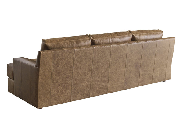Millington Handcrafted Leather Sofa Bench Made by Artisans for Elegant Living Rooms