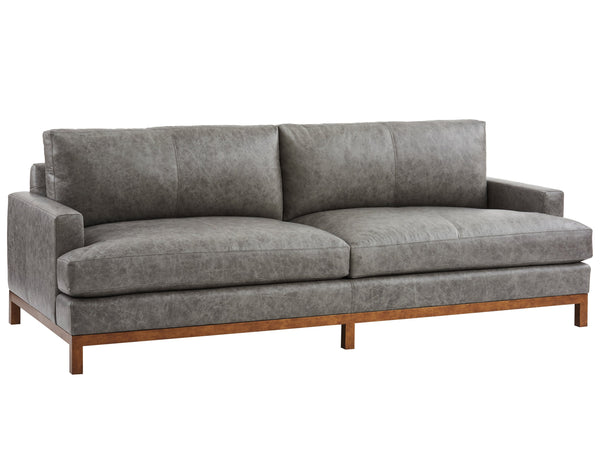 Lexington Barclay Butera Horizon Leather Sofa - Timeless Elegance With Calais Brass Finish And Ultra Comfortable Cushions   Ll5178-33cb-40