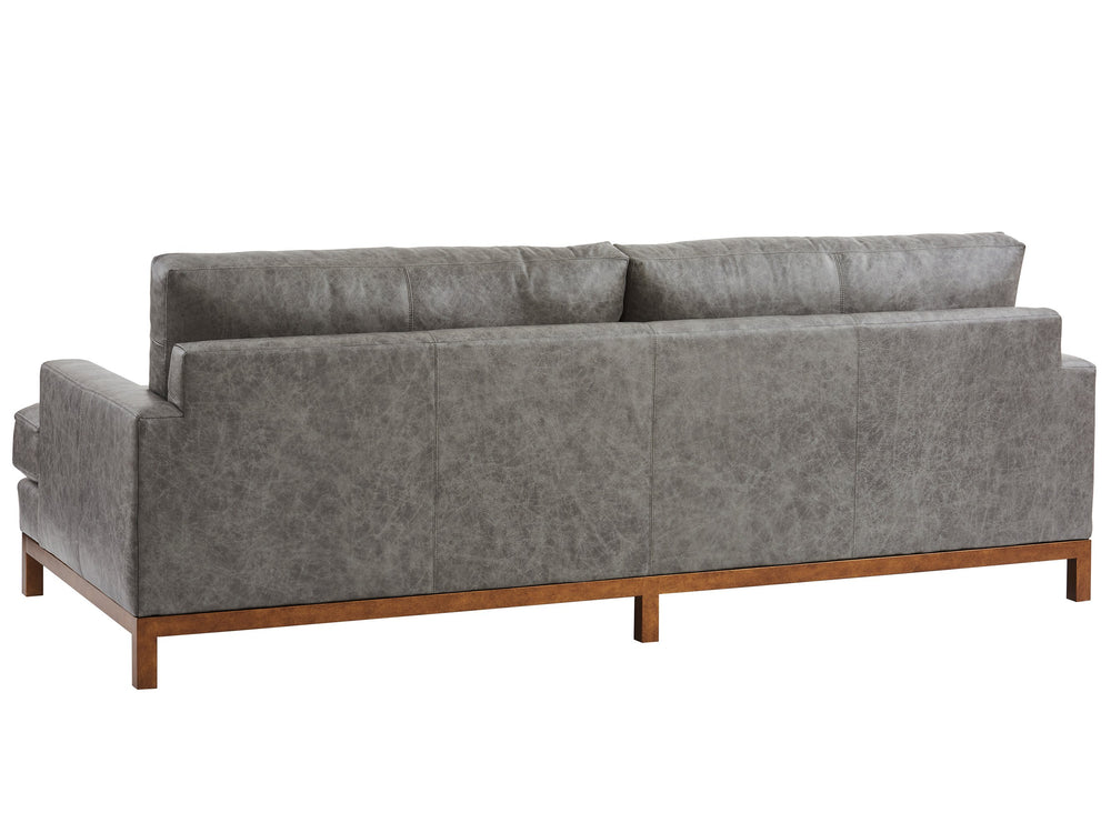 Lexington Barclay Butera Horizon Leather Sofa - Timeless Elegance With Calais Brass Finish And Ultra Comfortable Cushions   Ll5178-33cb-40