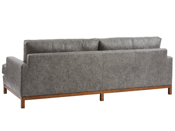 Lexington Barclay Butera Horizon Leather Sofa - Timeless Elegance With Calais Brass Finish And Ultra Comfortable Cushions   Ll5178-33cb-40