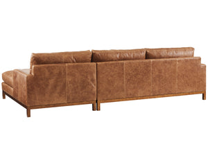 Lexington Barclay Butera Horizon Sectional Sofa Set With Luxe Leather Upholstery And Calais Brass Finish For Stylish Living   Ll5178-51s-40