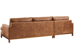Lexington Barclay Butera Horizon Sectional Sofa Set With Luxe Leather Upholstery And Calais Brass Finish For Stylish Living   Ll5178-51s-41