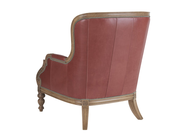 Lexington Barclay Butera Kamari Leather Chair - Luxurious Upholstered Seating With Nailhead Trim For Elegant Home Decor   Ll5358-11-40