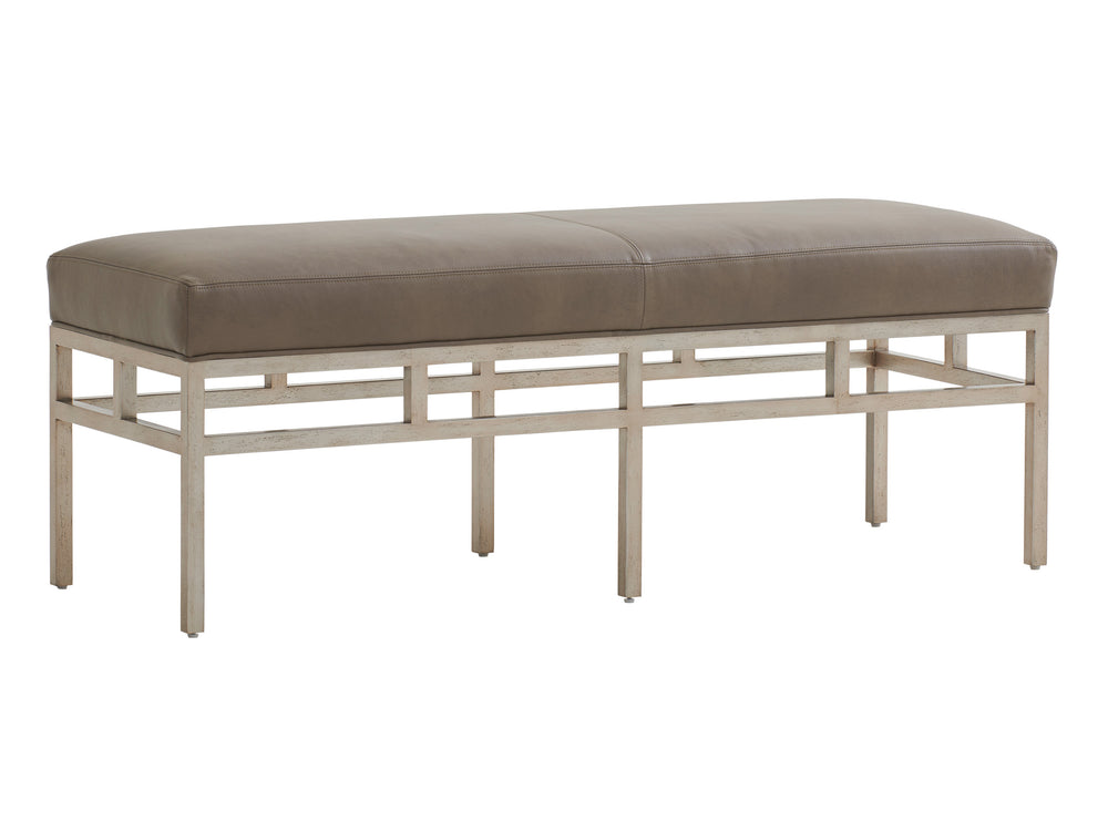 Lexington Barclay Butera Lucca Leather Metal Bench – Elegant Upholstered Seating By Barclay Butera, Artisan Crafted Design   Ll5460-25-40