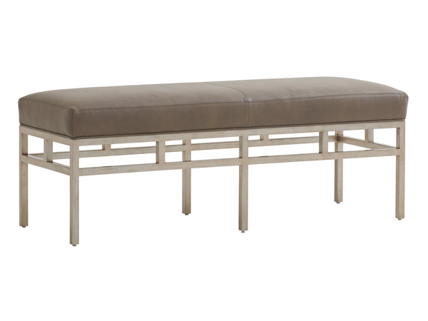 Lexington Barclay Butera Lucca Leather Metal Bench – Elegant Upholstered Seating By Barclay Butera, Artisan Crafted Design   Ll5460-25-40