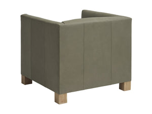 Lexington Chandler Barclay Butera Leather Accent Chair Artisan Bench Made for Living Rooms LL5472-11-60