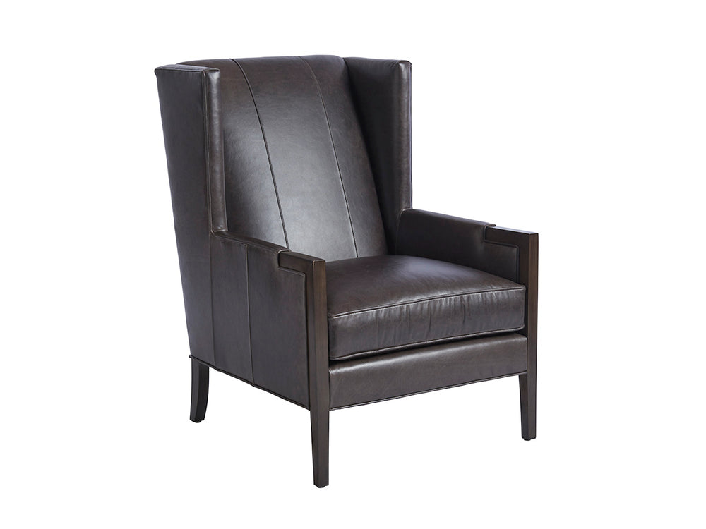 Lexington Barclay Butera Stratton Leather Wing Chair – Elegant Upholstered Seating With Ultra Down Cushion For Luxurious Comfort   Ll5520-11-40