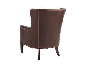 Lexington Barclay Butera Avery Leather Wing Chair By Barclay Butera - Luxurious Upholstered Seating With Elegant Nailhead Trim   Ll5530-11-40