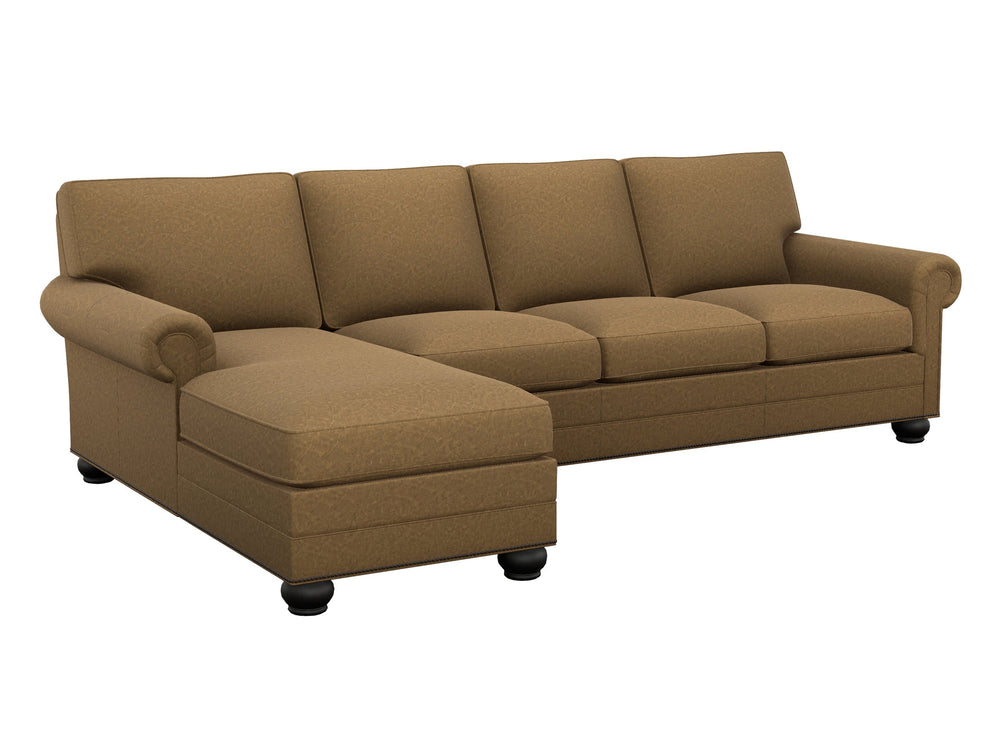 Lexington Braxton Handcrafted Leather Sectional Sofa Built to Order for Elegant Living Rooms LL6490-50S-74