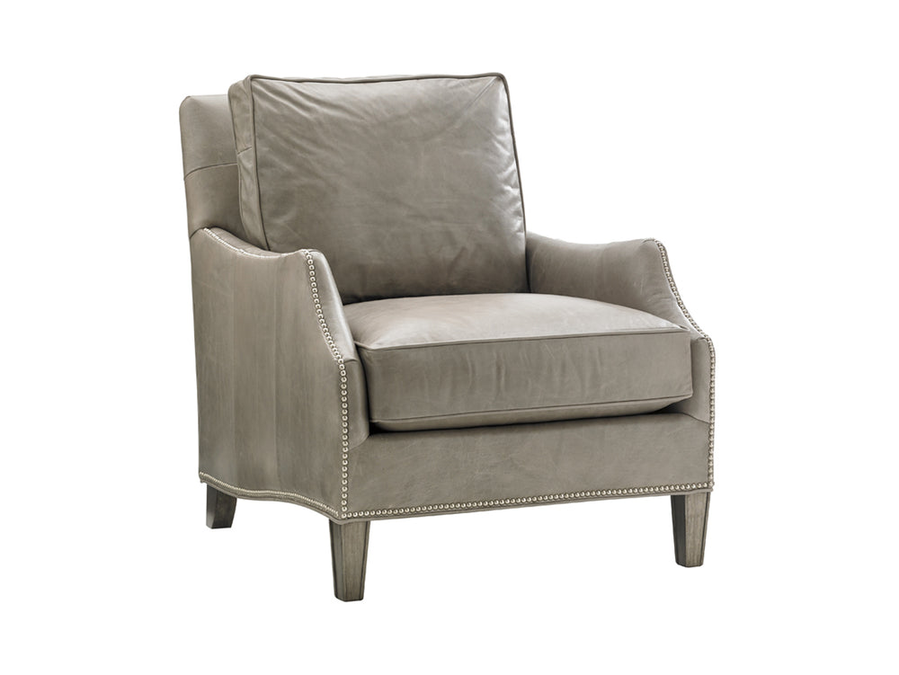 Lexington Ashton Leather Chair - Elegant New Traditional Design With Plush Seating And Stunning Mahogany Finish   Ll7118-11-40