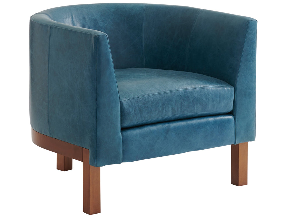 Lexington Sonata Premium Leather Accent Chair Mid-century Modern Style for Living Room LL7219-11-60