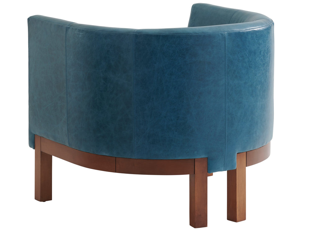 Lexington Sonata Premium Leather Accent Chair Mid-century Modern Style for Living Room LL7219-11-60