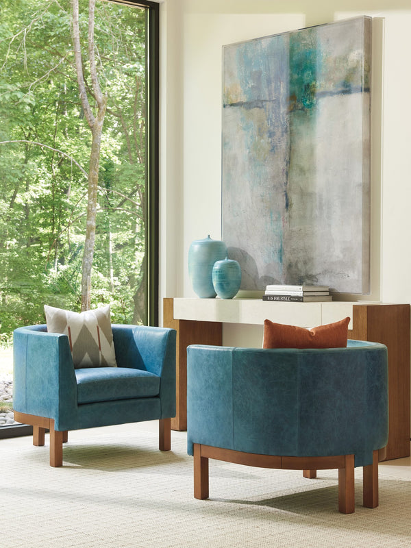 Lexington Tommy Bahama Home Sonata Leather Chair - Luxurious Palm Desert Design With Ultra Down Cushion For Effortless Style   Ll7219-11-40