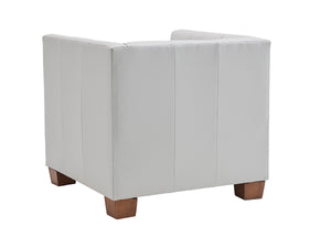 Lexington Emilia Leather Chair - Modern Elegance With Zebrano Veneers And Brushed Stainless Steel Accents   Ll7232-11-40