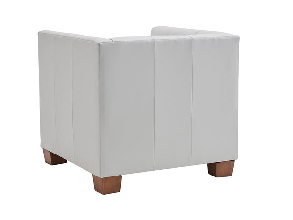 Lexington Emilia Leather Chair - Modern Elegance With Zebrano Veneers And Brushed Stainless Steel Accents   Ll7232-11-40