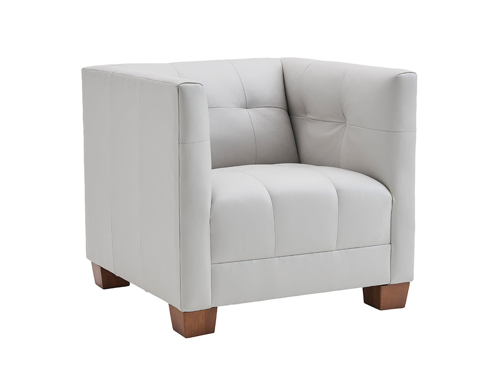 Lexington Emilia Leather Chair - Modern Elegance With Zebrano Veneers And Brushed Stainless Steel Accents   Ll7232-11-40