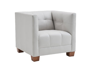 Lexington Emilia Leather Chair - Modern Elegance With Zebrano Veneers And Brushed Stainless Steel Accents   Ll7232-11-40