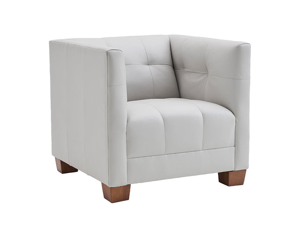 Lexington Emilia Leather Chair - Modern Elegance With Zebrano Veneers And Brushed Stainless Steel Accents   Ll7232-11-40