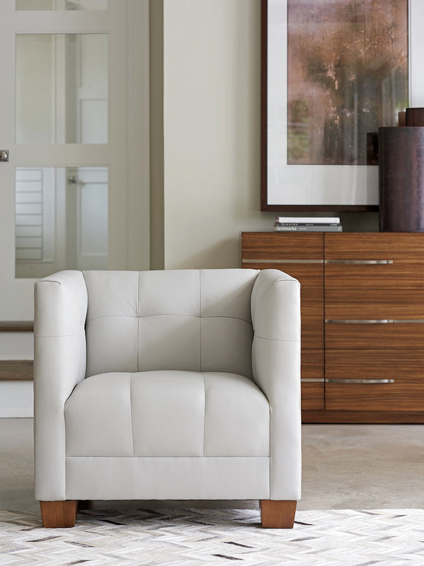 Lexington Emilia Leather Chair - Modern Elegance With Zebrano Veneers And Brushed Stainless Steel Accents   Ll7232-11-40
