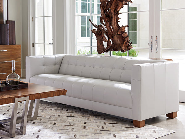 Lexington Emilia Leather Sofa - Elevate Your Space With Contemporary Elegance And Comfort In Hazelnut Finish   Ll7232-33-40
