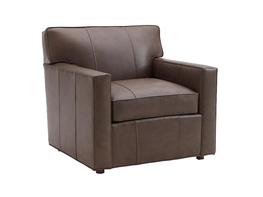 Lexington Ardsley Leather Chair - Contemporary Elegance With Zebrano Veneers And Ultra Down Comfort Seat Cushion   Ll7243-11-40