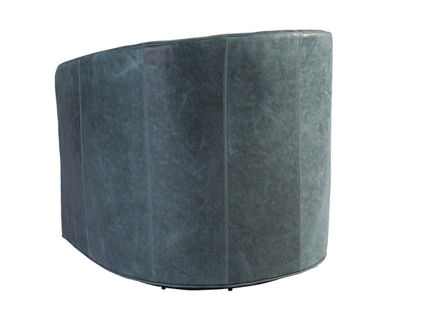 Lexington Tommy Bahama Home Colton Leather Swivel Chair - Global Transitional Design With Aged Bronze Accents And Ultra Comfort Newcastle  Ll7277-11sw-40