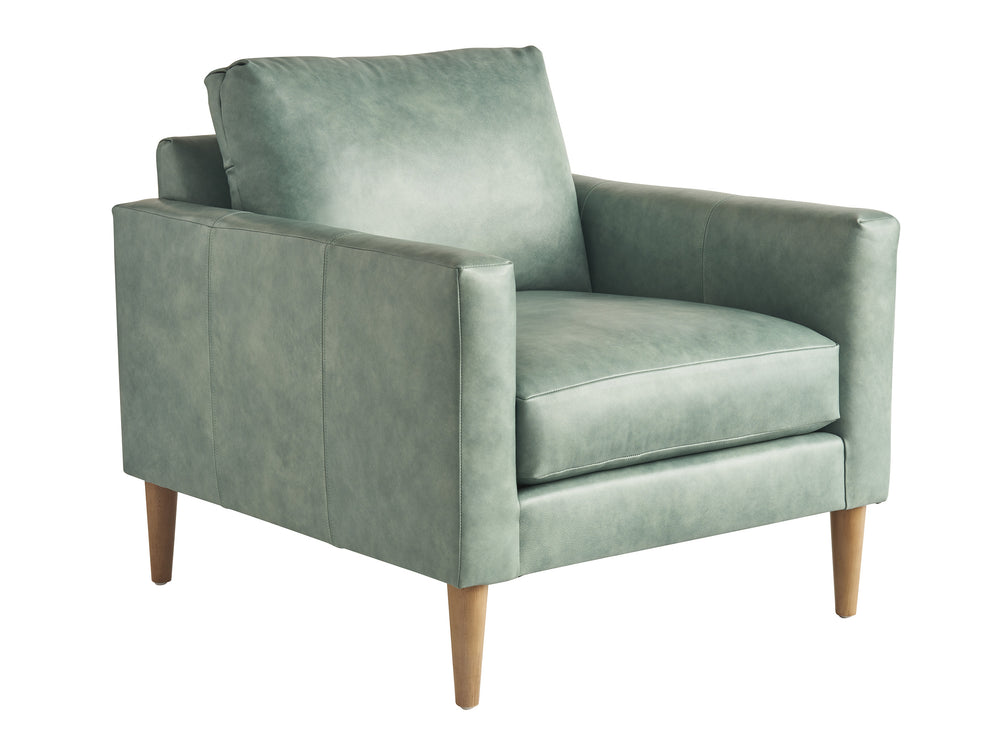 Lexington Tommy Bahama Home Marcella Leather Chair - Contemporary Design With White Oak, Ultra Down Seat Cushion & Elegant Accents   Ll7305-11-40