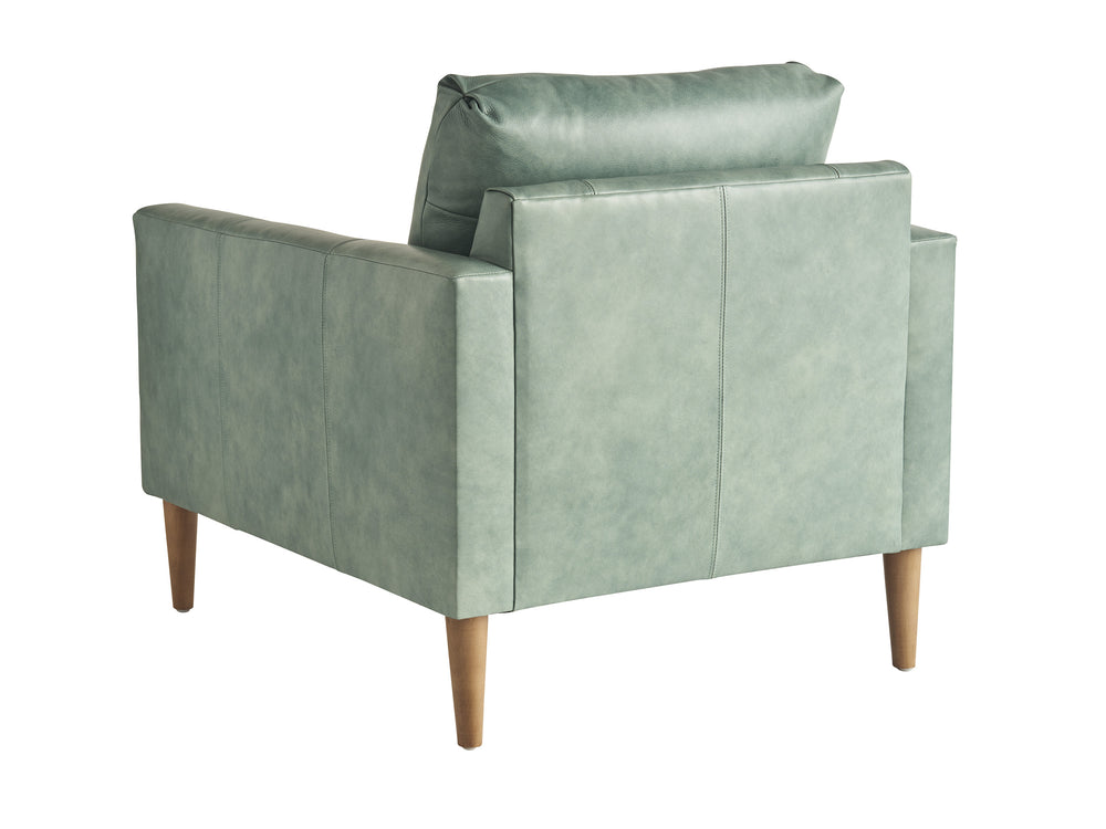 Lexington Tommy Bahama Home Marcella Leather Chair - Contemporary Design With White Oak, Ultra Down Seat Cushion & Elegant Accents   Ll7305-11-40