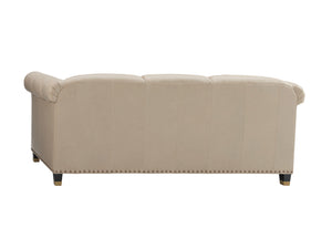 Lexington Springfield Leather Sofa - Luxe Transitional Elegance With Satin Gold Accents And Timeless Style   Ll7543-31-40