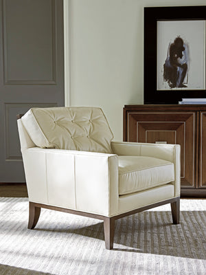 Lexington Fernhill Leather Lounge Chair - Classic Contemporary Design With Ultra Down Comfort For Modern Luxury   Ll7646-11-40