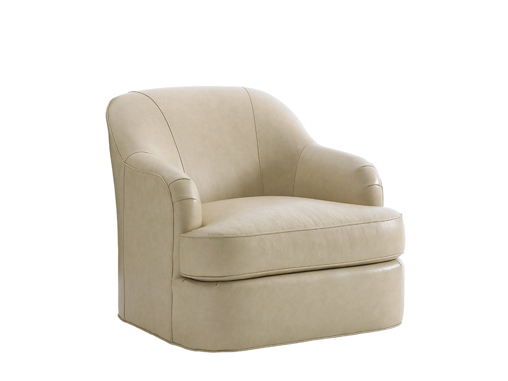 Lexington Alta Vista Leather Swivel Chair – Modern Elegance With Plush Comfort And Stylish Architectural Design   Ll7710-11sw-40