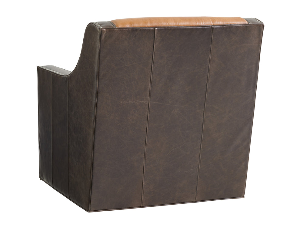 Lexington Hayward Leather Swivel Chair - Luxurious Comfort With Traditional Elegance And Artisan Craftsmanship   Ll7713-11sw-40