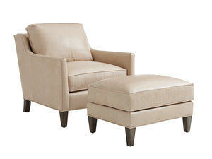 Lexington Turin Leather Chair - Chic Modern Luxe Design With Hand-glazed Platinum Finish And Silver Accents   Ll7716-11-40