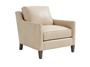 Lexington Turin Leather Chair - Chic Modern Luxe Design With Hand-glazed Platinum Finish And Silver Accents   Ll7716-11-40