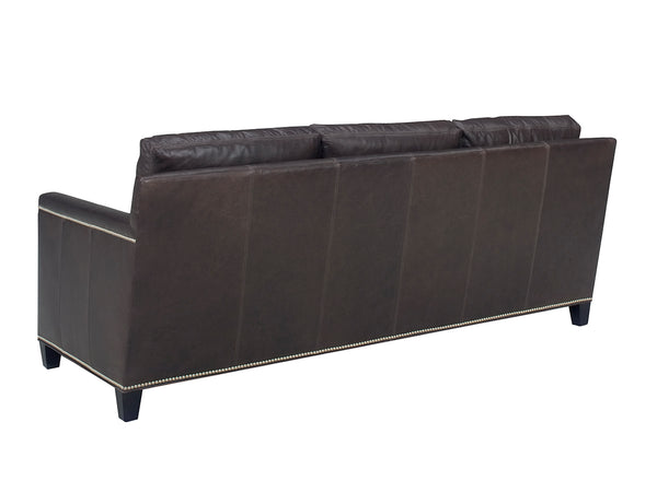 Lexington Strada Leather Sofa: Luxurious Upholstered Seating With Nailhead Trim For Elegant Home Design   Ll7728-33-40