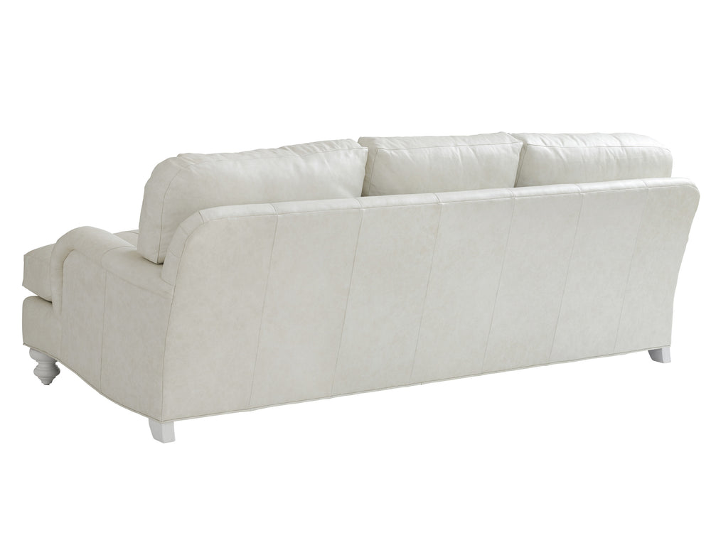 Lexington Tommy Bahama Home Gilmore Leather Arm Sofa - Coastal Elegance With Seashell Finish, Natural Materials & Ultra Comfort   Ll7745-33-40
