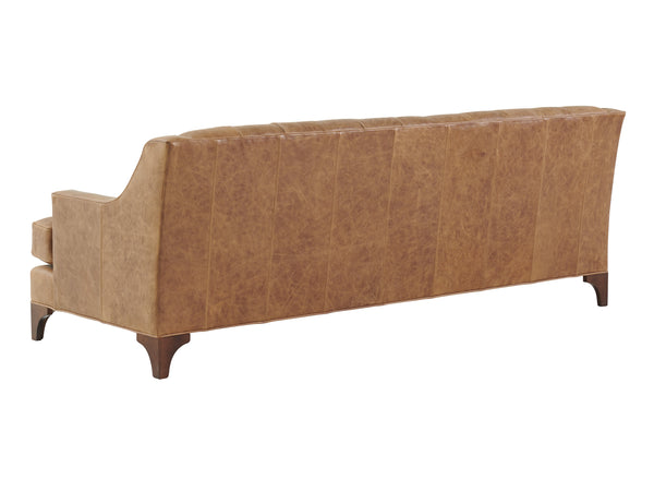 Lexington Sonoma Leather Sofa - Elegant Transitional Design With Ultra Down Cushions And Artisan Metal Bases   Ll7877-33-40