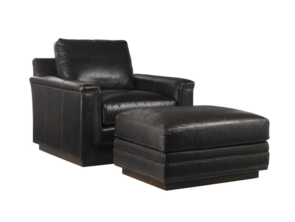 Lexington Balance Leather Ottoman - Luxurious Upholstered Seating With Elegant Design And Ultra Down Comfort   Ll7886-44-40