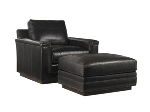 Lexington Balance Leather Ottoman - Luxurious Upholstered Seating With Elegant Design And Ultra Down Comfort   Ll7886-44-40